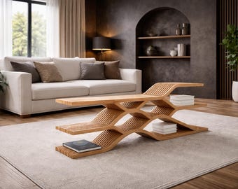 Modern Parametric Bookshelf | Parametric CNC Design | Decorative Layered Furniture