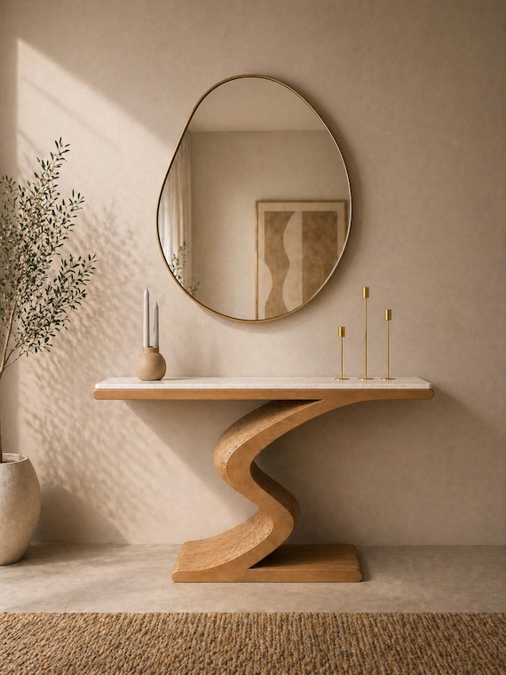 Modern Wooden Console Table | Luxury Side Table for Minimalist Art Decoration | CNC Digital File