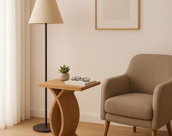 Mesa auxiliar paramétrica de madera / Diseño orgánico moderno / Archivo CNC de descarga digital Muebles minimalistas