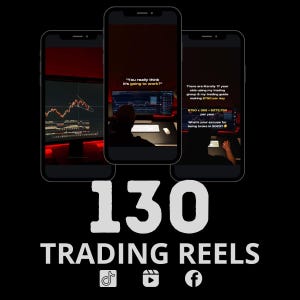 130 Trading Motivation Reels – Daily Mindset Boost for Traders | Forex, Stocks, Crypto | Social Media Content