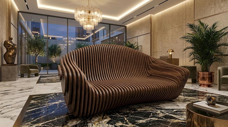 Parametric Wooden Sofa – Modern Office Furniture 3D Craft CNC Router ...
