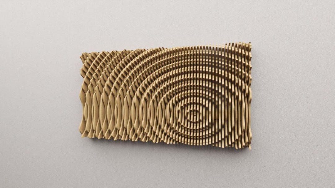 Parametric Wavy Wooden Wall Art – Modern Wavy Panel CNC Router Files - Etsy