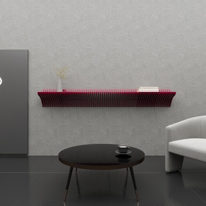 Parametric Wavy Wooden Wall Decor | Modern Shelf Design | Digital Files for Wood Cutting Machines