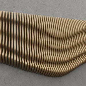 Parametric Wavy Wooden Wall Art: CNC Router Files (DXF & DWG, Digital Download)