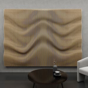 Parametric Wavy Wooden Wall Art | CNC Router Cutting Files | DXF & DWG Digital Download