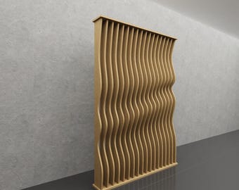 Divisorio parametrico per ambienti / Pannello CNC moderno / Partizione decorativa 3D / File digitale