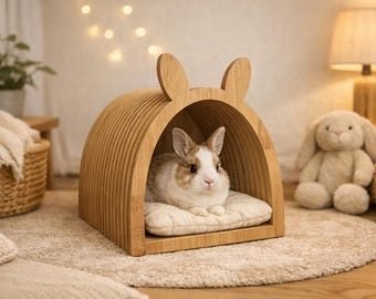 Parametric Rabbit House | Curved Wooden CNC Design | Digital File