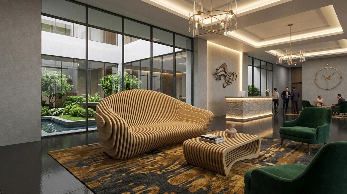 Parametric Wooden Sofa – Modern Office Furniture 3D Craft CNC Router ...