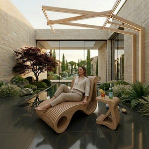 Sillón paramétrico / Muebles modernos CNC / Archivo digital