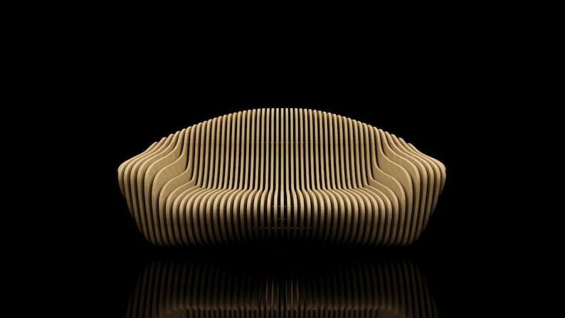 Parametric Wooden Sofa – Modern Office Furniture 3D Craft CNC Router ...