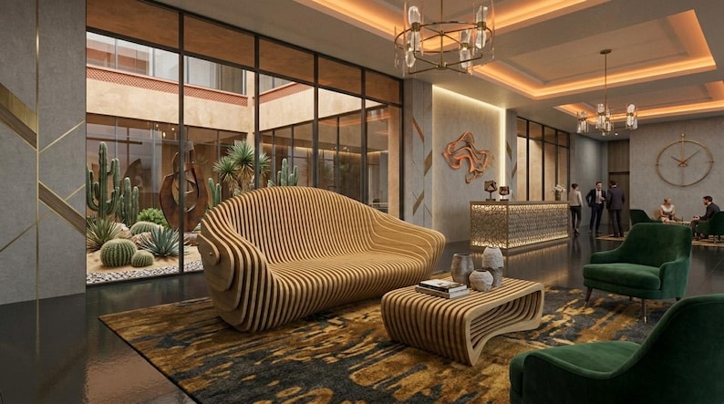 Parametric Wooden Sofa – Modern Office Furniture 3D Craft CNC Router ...