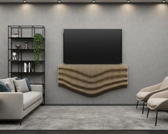 Modern Parametric Wavy Wall Panel | CNC Wooden Wall Art | Digital Download