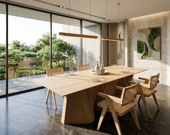 Parametric Wavy Wooden Dining Table | Modern CNC Furniture | Digital File
