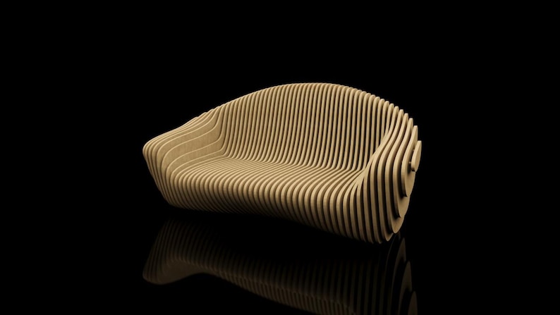 Parametric Wooden Sofa – Modern Office Furniture 3D Craft CNC Router ...