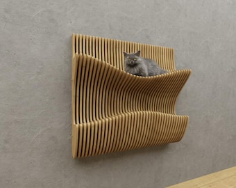 Parametric Cat Wall Art CNC Plan | Curved Wooden Decor Design | Digital File