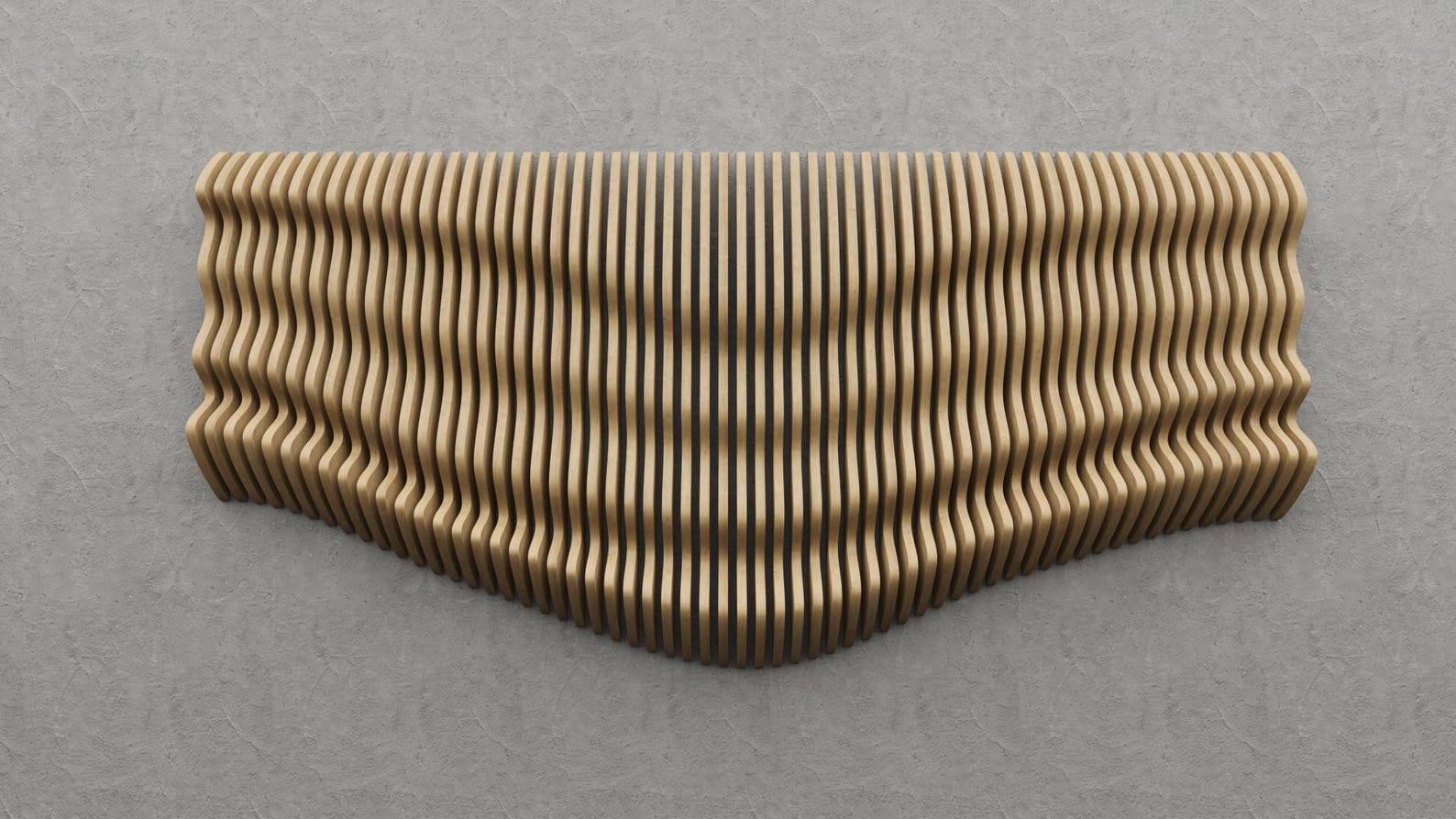 Parametric Wavy Wooden Wall Art – CNC Router Files DXF DWG Digital ...