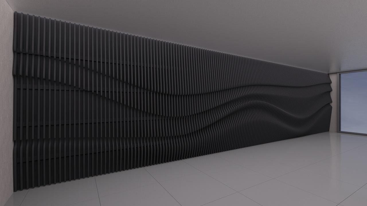 Parametric Wavy Wooden Wall Decor | Modern CNC Cut File | Digital Download for Home & Office Interiors
