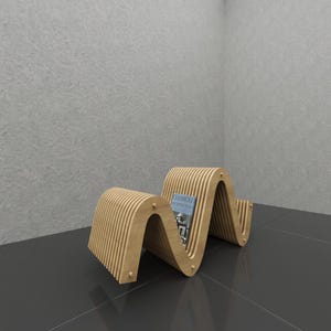 Parametric Wood Table & Bookshelf Plan | CNC Router File | Modern Furniture Design for Woodworking