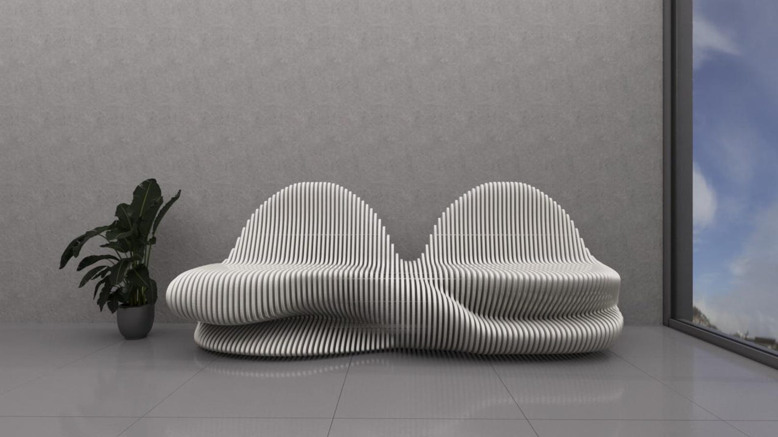 Parametric Wavy Wooden Bench – Furniture Design CNC Cutting Files - Etsy