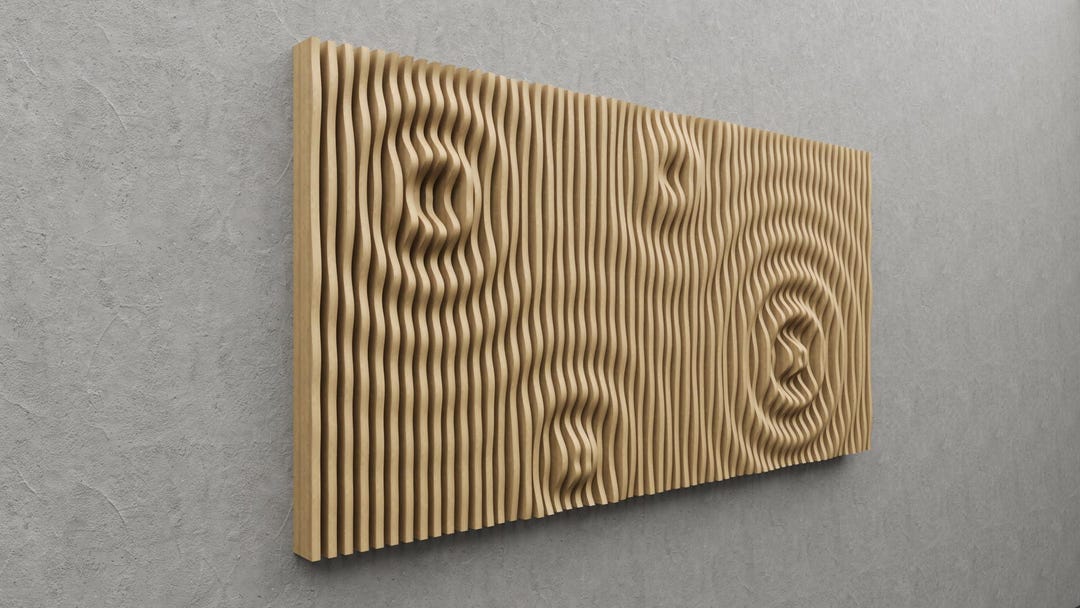 Parametric Wavy Wooden Wall Panel – Modern Interior Design CNC Cutting ...