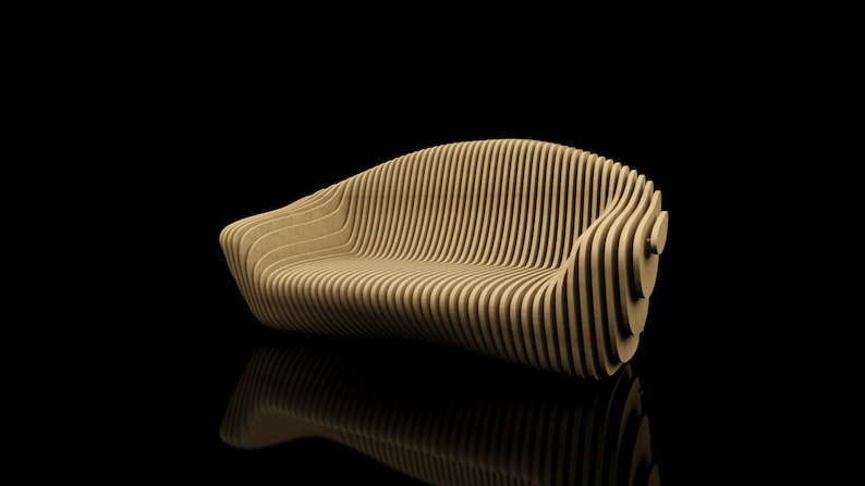 Parametric Wooden Sofa – Modern Office Furniture 3D Craft CNC Router ...