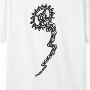 Missing Link NYC T-Shirt | Motorcycle Chain Shirt | Personalized Biker Graphic Tee | Sprocket Back Print | Vintage Moto Tee