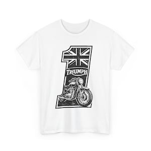 Vintage Triumph Motorcycle T-Shirt | Biker Graphic Tee for Riders | Unisex Heavy Cotton Shirt | Gift for Motorcycle Enthusiasts