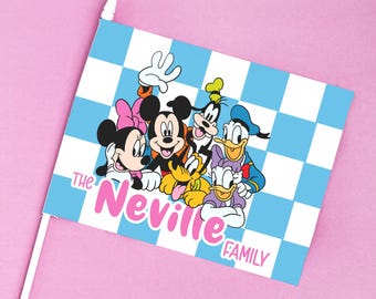 Freizeitpark-Kinderwagenfahne mit Clip | Kinderwagen Anhänger | Mini Fahne | Personalisierte Sensation Sechs