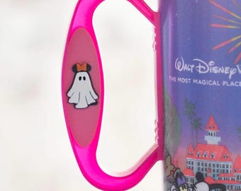 Etiquetas personalizadas para tazas recargables de Disney Resort / Placas personalizadas para asas / Edición Halloween /