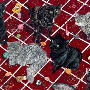 Playing Kitties Painting Postcard Print