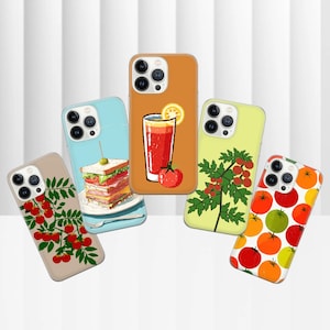 Aesthetic Tomato Handytasche Trendy Red Cover für iPhone 16 Pro, 15, 14, 13, 12, Samsung S25, S24, S23FE, S22, A16, A55, A35, Pixel 9Pro XL