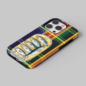 Retro Sardine Tin MagSafe Phone Case, Italian Summer Moodboard Gift, iPhone 16 15 14 13 12 11 Pro Max, Samsung Galaxy S25 S24 S23 S22 Ultra