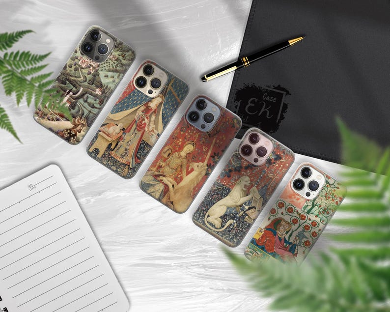 Mittelalterliche Handyhülle Renaissance Painting Cover für iPhone 16e, 17 Pro Max, 17 Air, Samsung S25 Edge, A16, Pixel 10, 9A Bild 2