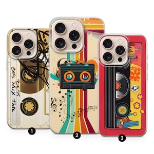 Retro Mixtape Custom Cassette Tape Phone Case, Y2K iPhone Case, 80s Gift for Birthday, Vintage iPhone 15 14 13 MagSafe Case, Samsung S24 S23