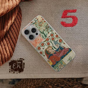 Mittelalterliche Handyhülle Renaissance Painting Cover für iPhone 16e, 17 Pro Max, 17 Air, Samsung S25 Edge, A16, Pixel 10, 9A 5