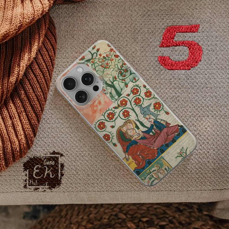 Mittelalterliche Handyhülle Renaissance Painting Cover für iPhone 16e, 17 Pro Max, 17 Air, Samsung S25 Edge, A16, Pixel 10, 9A 5