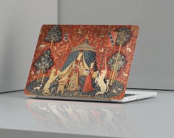 Etui na MacBooka z motywem sztuki średniowiecznej, renesansowa skórka na laptopa, pokrowiec na MacBooka Pro 16, 15, Air 13 14, prezent dla właściciela MACa