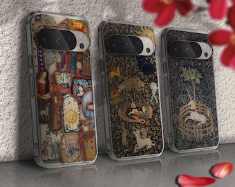 Capa para celular com arte medieval e pintura renascentista para iPhone 16e, 17 Pro Max, 17 Air, Samsung S25 Edge, A16, Pixel 10, 9A