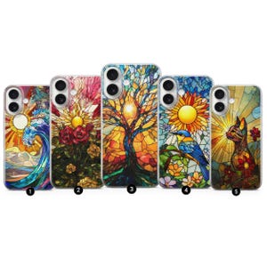 STAINED GLASS iphone case cover for Pixel Samsung iPhone Huawei 11 12 13 14 6 22 23 Ultra Fe Pro Max 15 16 Z70