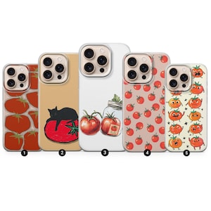 Rote Tomate Handytasche Lustige Tomaten Gemüse Picknick Cover für iPhone 16e, 15, 14 Samsung S25 Ultra, S24FE, A55, A36 Pixel 9, 8, 7, 6