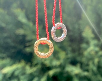 Ho'oponopono Pendant Necklace: Reversible Mantra Jewelry, Yogi Gift