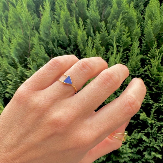 Triangle Lapis Ring Triangle Lapis Ring
