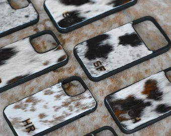 Custodia per iPhone in pelle di mucca con marchio