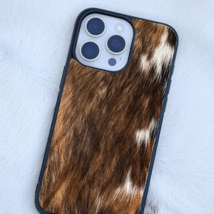 Custodia per iPhone in pelle di mucca con marchio Brindle