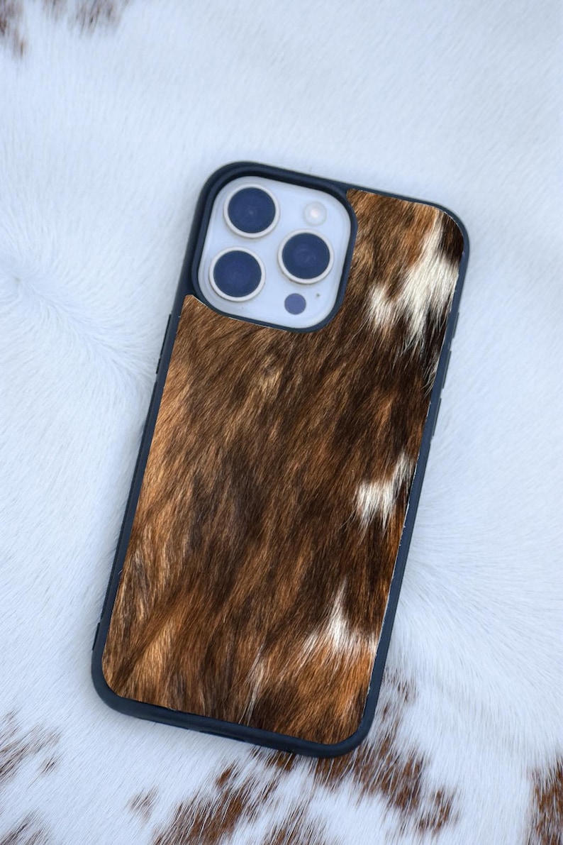 Custodia per iPhone in pelle di mucca con marchio Brindle