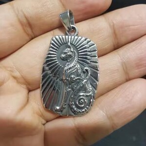 316Lステンレススチールのレトロロックペンダント - ゴシックな猫と動物のジュエリー、トレンディなバイカーアクセサリー、ハロウィンギフト