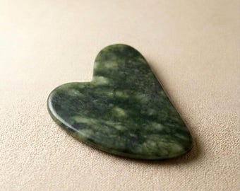 Natural Jade Gua Sha Stone – Facial Massage Tool for Lifting, Sculpting, Anti-Aging