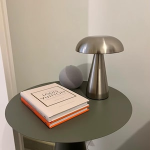 Retro Mushroom LED Table Lamp: Rechargeable, Dimmable Night Light
