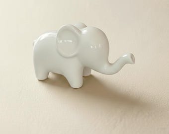 陶器の象の小物 | 象の像 | 動物の置物 | かわいい装飾品 | テーブル