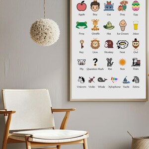 Alphabet Posters, Educational Printable Wall Art for Kids, Nursery Decor, Classroom Decor, Digital Download, Montessori education, Neutral